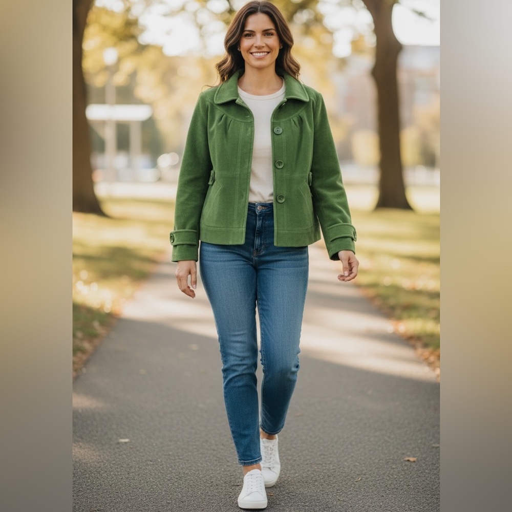 Tulle Green Women's Fleece Jacket